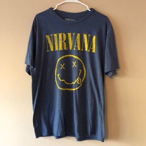 Nirvana Smiley Face T Shirt